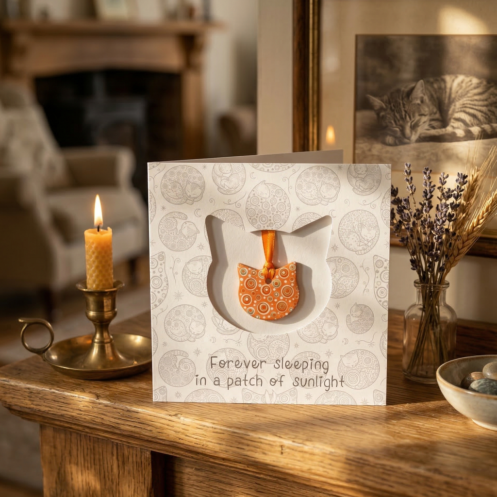 Cat Remembrance Keepsake Card  [shipping in 10 days]