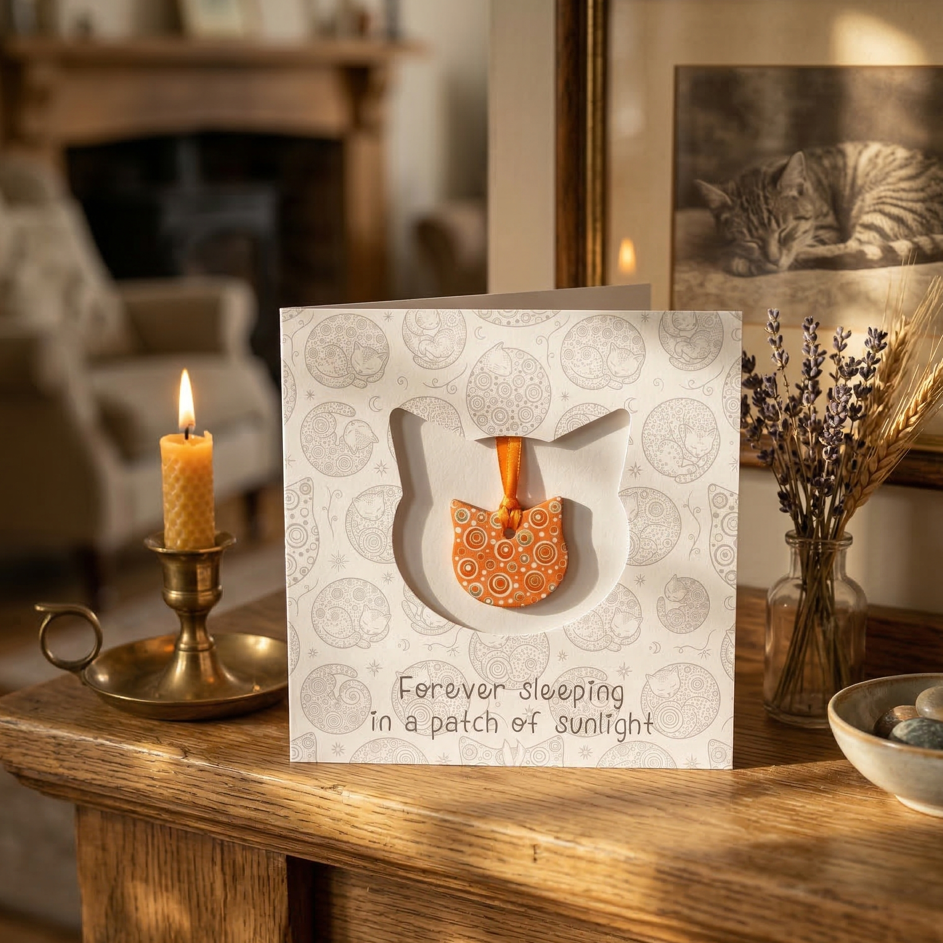 Cat Remembrance Keepsake Card  [shipping in 10 days]