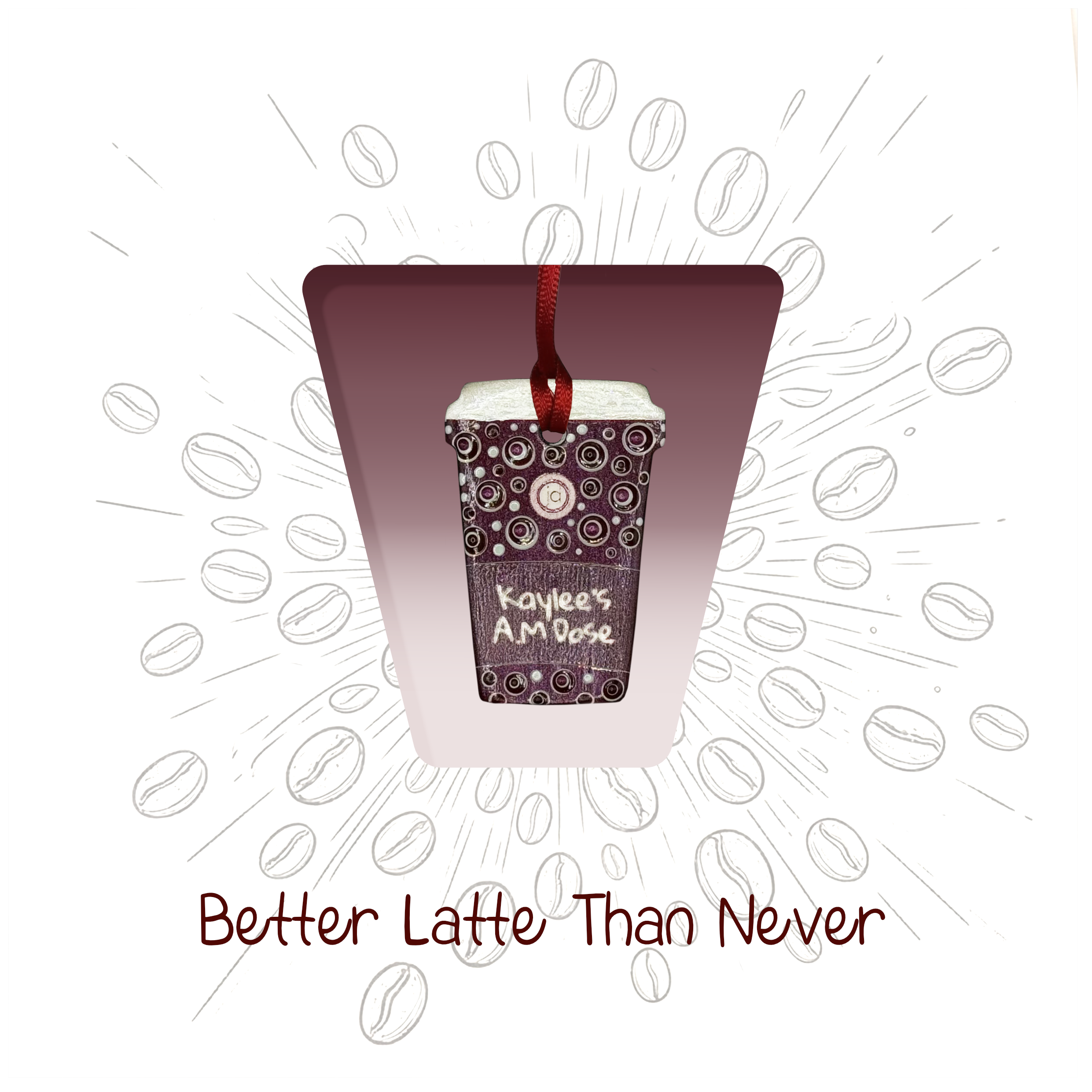 Better Latte Than Never | Personalised Coffee Cup Keepsake Card