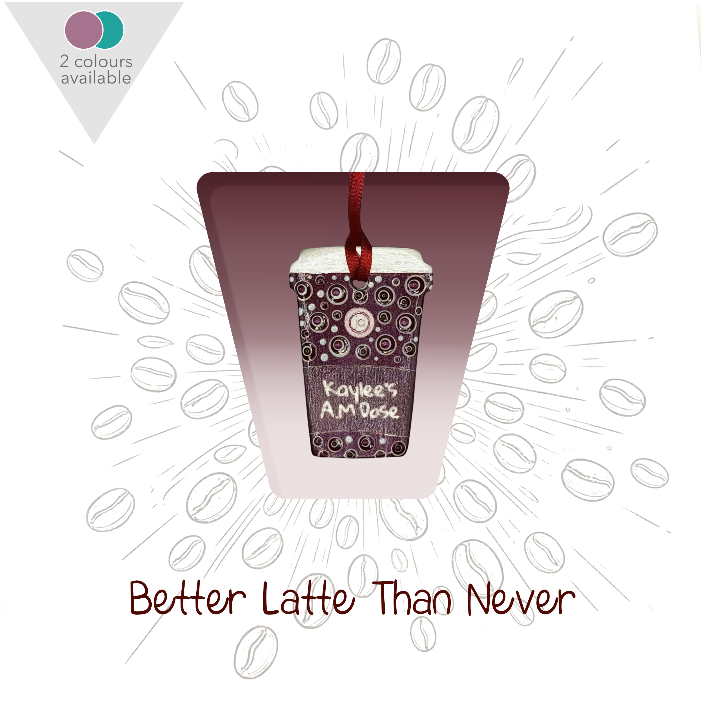 Better Latte Than Never | Personalised Coffee Cup Keepsake Card