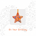 Orange Birthday Star