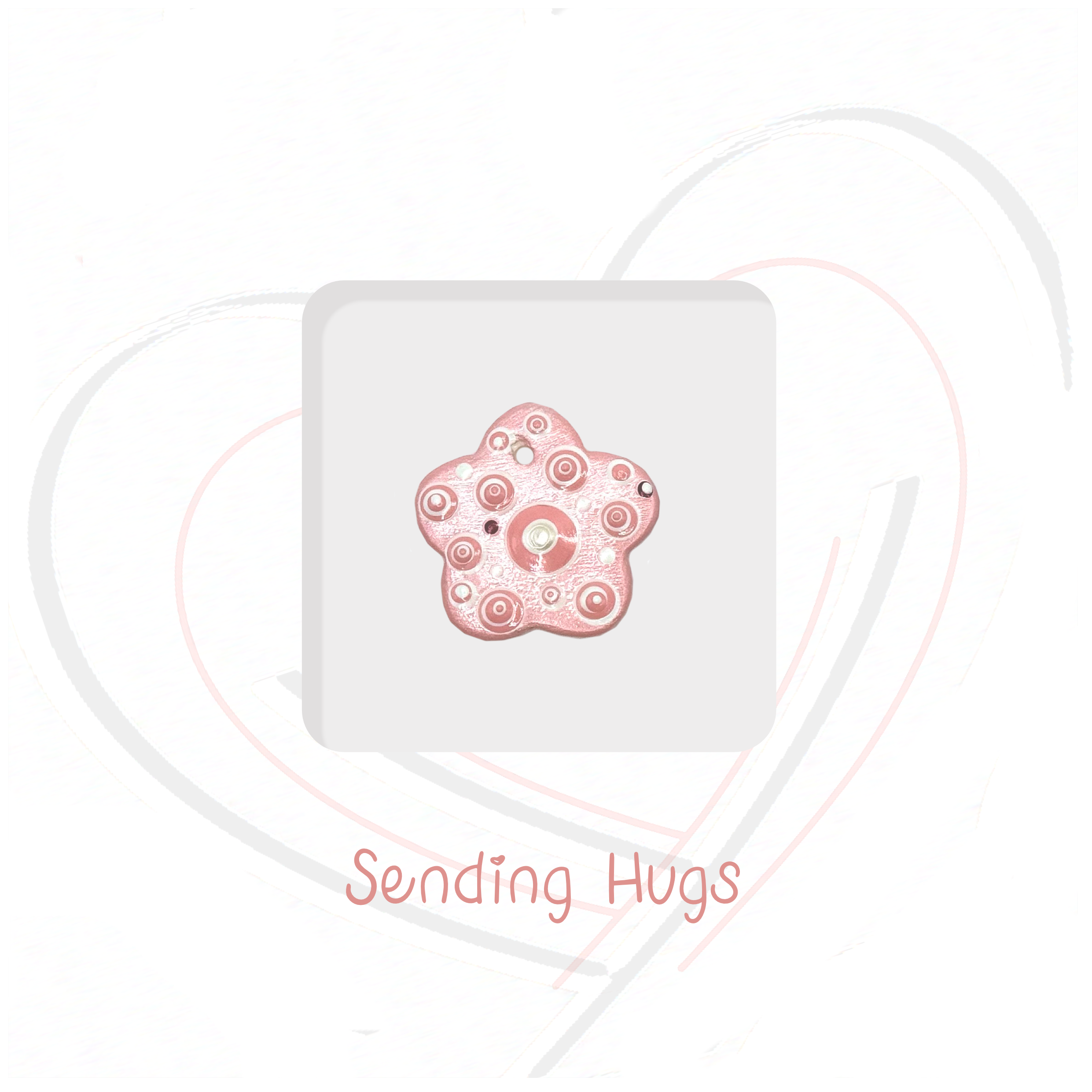 Sending Hugs - Ceramic Keepsake Card